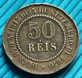 50 reis 1886 flor de cunho R$ 17,00